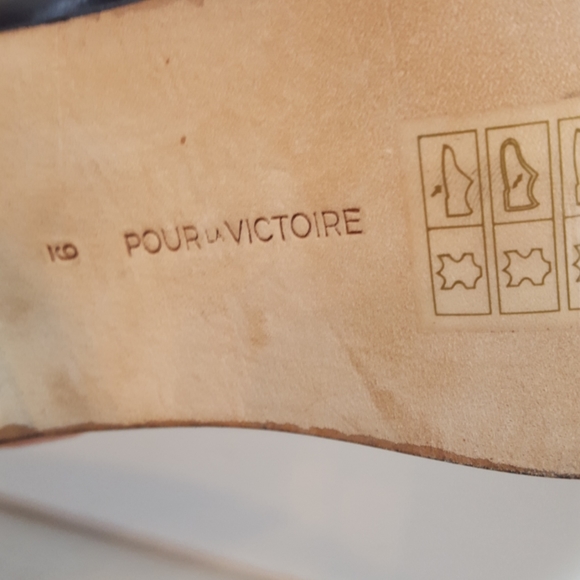Pour La Victoire Black Heels Size 9 - Picture 4 of 5